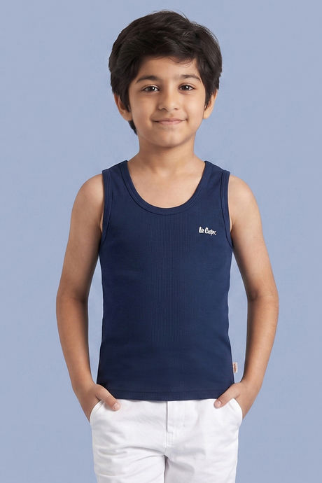 Lee Cooper Boys Solid Vest (Pack of 2) - Multicolor — image 2